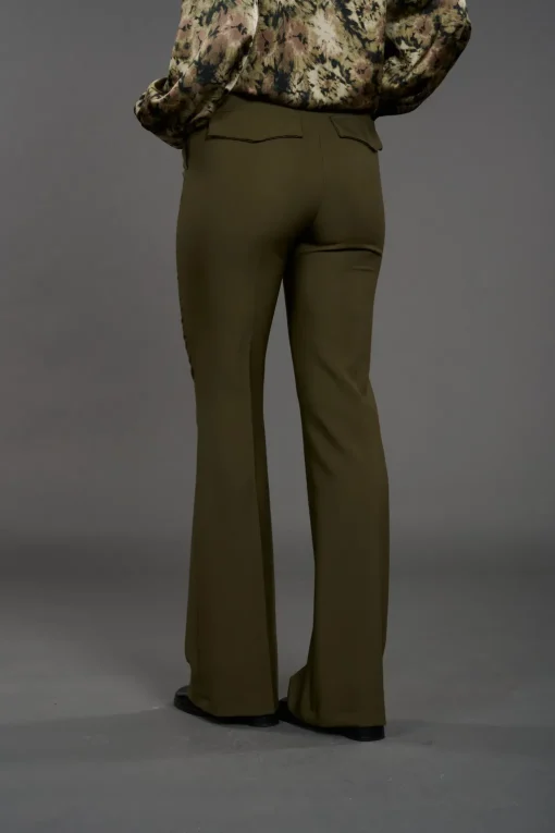 Pantalons-Lauren Vidal PANTALON SOUPLE EVASE JUDY Bronze