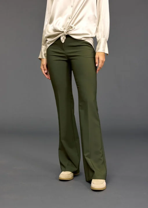 Pantalons-Lauren Vidal PANTALON SOUPLE EVASE JUDY Bronze