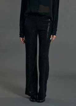 Pantalons-Lauren Vidal PANTALON STYLE PAILLETTES SANTA Noir