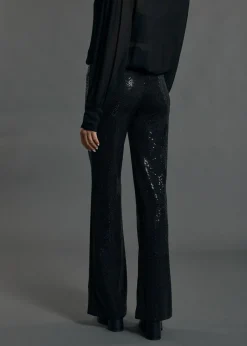 Pantalons-Lauren Vidal PANTALON STYLE PAILLETTES SANTA Noir