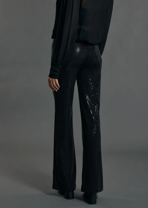 Pantalons-Lauren Vidal PANTALON STYLE PAILLETTES SANTA Noir