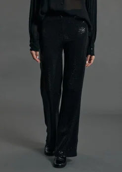 Pantalons-Lauren Vidal PANTALON STYLE PAILLETTES SANTA Noir