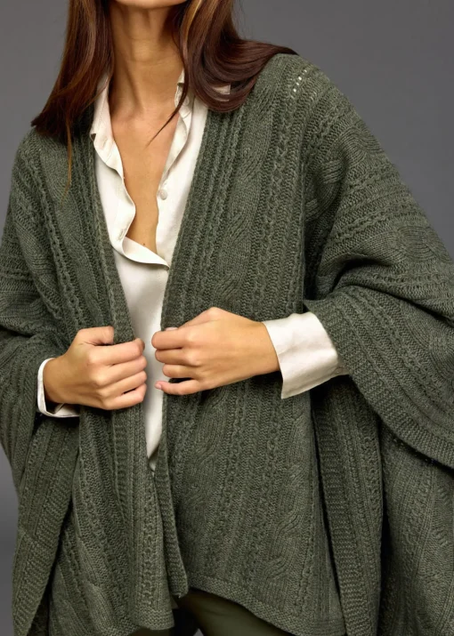 Pulls & Gilets-Lauren Vidal Poncho torsadé ROCA Bronze