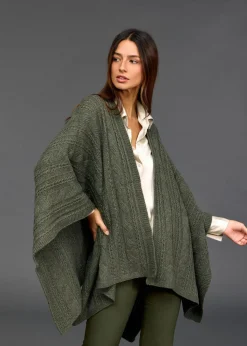 Pulls & Gilets-Lauren Vidal Poncho torsadé ROCA Bronze