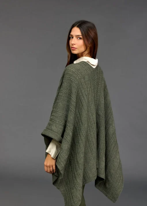 Pulls & Gilets-Lauren Vidal Poncho torsadé ROCA Bronze