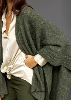 Pulls & Gilets-Lauren Vidal Poncho torsadé ROCA Bronze