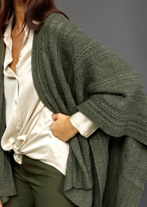 Pulls & Gilets-Lauren Vidal Poncho torsadé ROCA Bronze