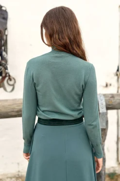 Pulls & Gilets-Lauren Vidal PULL COL ROULÉ FITTÉ FALBA Green