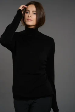 Robes & Jupes-Lauren Vidal PULL COL ROULE BASIC SAKI Noir