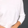 Pulls & Gilets-Lauren Vidal PULL CÔTELÉ SOHO Blanc