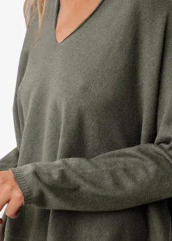Pulls & Gilets-Lauren Vidal Pull oversize col V Vertchine