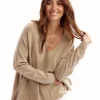 Pulls & Gilets-Lauren Vidal Pull oversize col V Ble