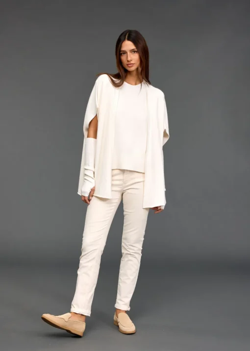Pulls & Gilets-Lauren Vidal Pull sans manches Marcia Ecru
