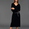 Robes & Jupes-Lauren Vidal Robe ample en maille Noune Noir