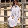 Robes & Jupes-Lauren Vidal Robe ample en maille Noune Grey
