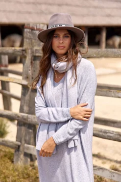 Robes & Jupes-Lauren Vidal Robe ample en maille Noune Grey