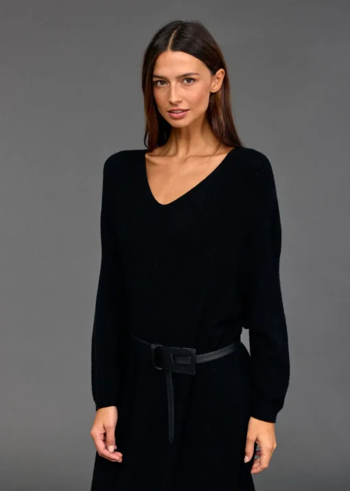 Robes & Jupes-Lauren Vidal Robe ample en maille Noune Noir