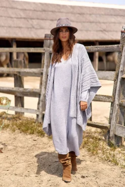 Robes & Jupes-Lauren Vidal Robe ample en maille Noune Grey