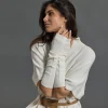 Robes & Jupes-Lauren Vidal Robe longue en laine NUMA Ecru
