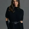 Robes & Jupes-Lauren Vidal Robe longue en laine NUMA Noir