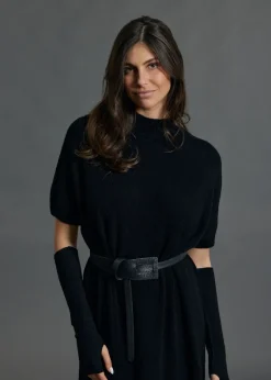 Robes & Jupes-Lauren Vidal Robe longue en laine NUMA Noir