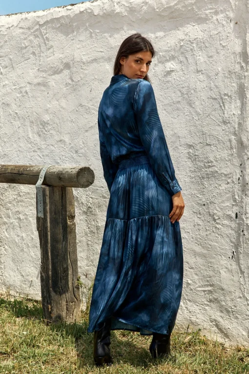 Robes & Jupes-Lauren Vidal ROBE LONGUE IMPRIMÉE JAWEN Lune