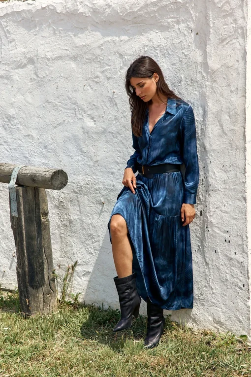 Robes & Jupes-Lauren Vidal ROBE LONGUE IMPRIMÉE JAWEN Lune