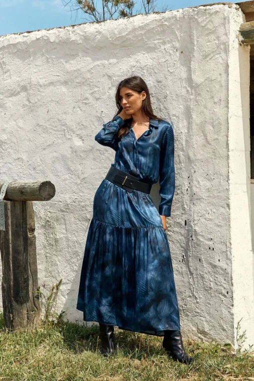 Robes & Jupes-Lauren Vidal ROBE LONGUE IMPRIMÉE JAWEN Lune