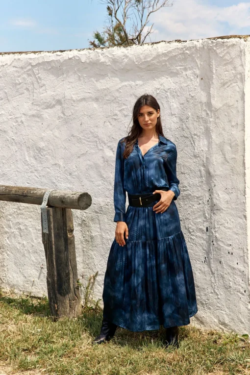 Robes & Jupes-Lauren Vidal ROBE LONGUE IMPRIMÉE JAWEN Lune