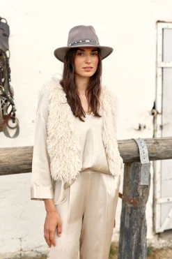 Chemises & Blouses-Lauren Vidal TOP ÉVASÉ CLEM Creme
