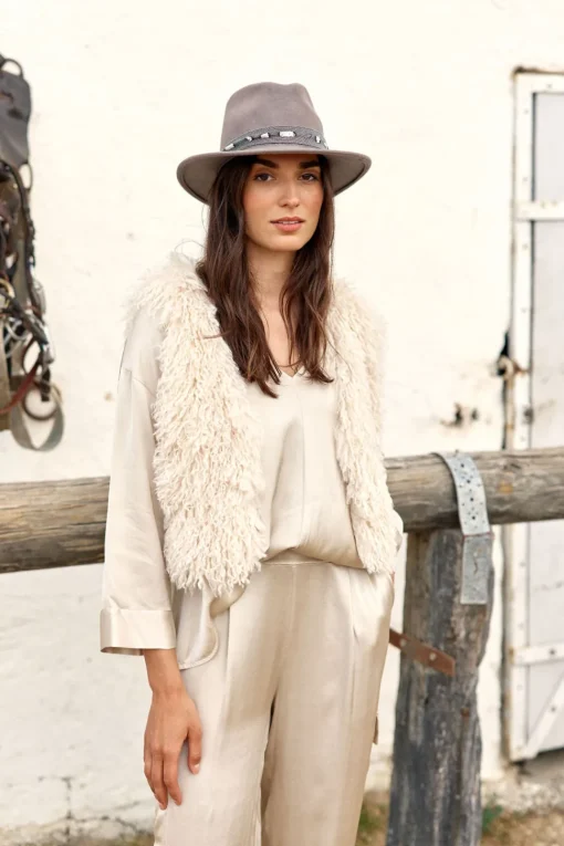 Chemises & Blouses-Lauren Vidal TOP ÉVASÉ CLEM Creme