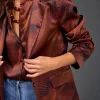 Vestes & Manteaux-Lauren Vidal VESTE BLAZER IMPRIMÉ TESS Havana