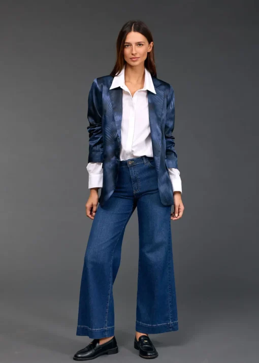 Vestes & Manteaux-Lauren Vidal VESTE BLAZER IMPRIMÉ TESS Lune