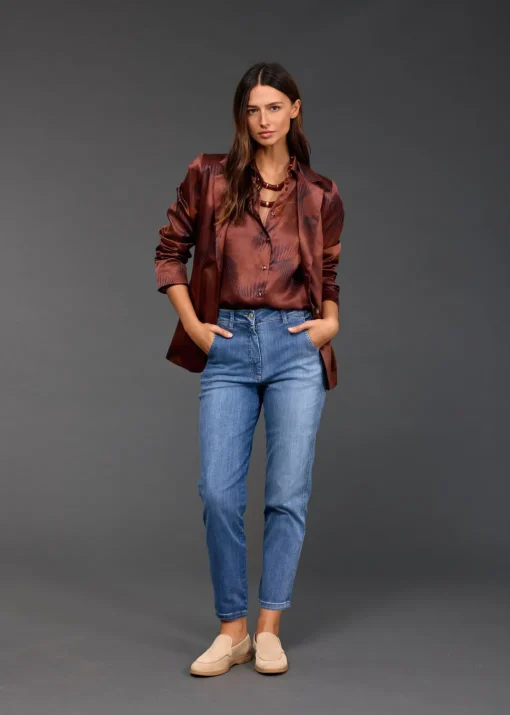 Vestes & Manteaux-Lauren Vidal VESTE BLAZER IMPRIMÉ TESS Havana