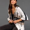 Pulls & Gilets | Vestes & Manteaux-Lauren Vidal Veste cape jacquard Robbie Aztec