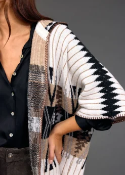 Pulls & Gilets | Vestes & Manteaux-Lauren Vidal Veste cape jacquard Robbie Aztec
