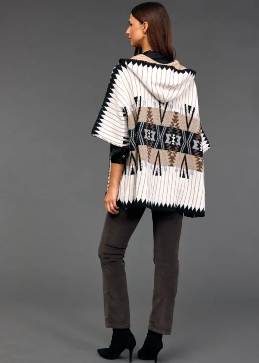 Pulls & Gilets | Vestes & Manteaux-Lauren Vidal Veste cape jacquard Robbie Aztec