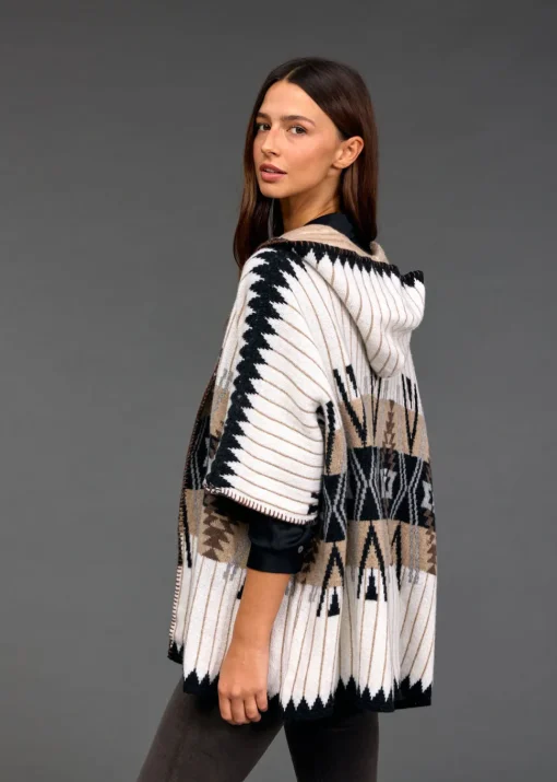 Pulls & Gilets | Vestes & Manteaux-Lauren Vidal Veste cape jacquard Robbie Aztec