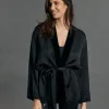 Vestes & Manteaux-Lauren Vidal VESTE KIMONO BI-MATIÈRE AMBRE Noir