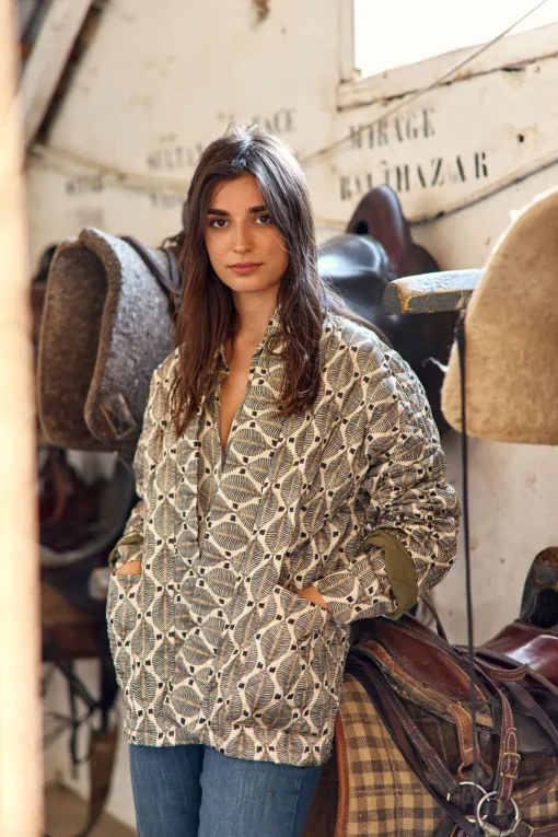 Vestes & Manteaux-Lauren Vidal VESTE MATELASSÉE BIC Palme